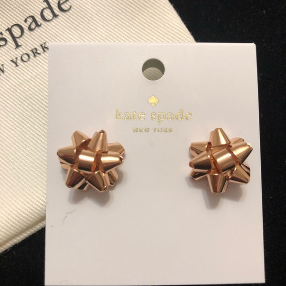 🍃🌸 Kate Spade Bow Rose Gold Earrings 🌸🍃 - Picture 7 of 12